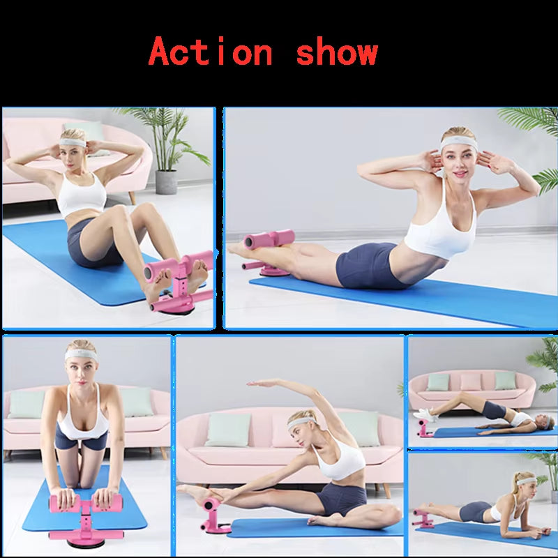 Gym Equipment Exercised Abdomen Arms Stomach Thighs Legsthin Fitness Suction Cup Type Sit up Bar Self-Suction Abs Machine